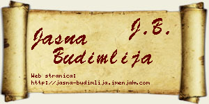 Jasna Budimlija vizit kartica